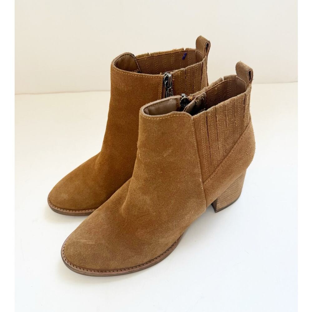 BLONDO tan suede NOA waterproof boots size 9 Casual Leather Block Heel - Picture 3 of 5